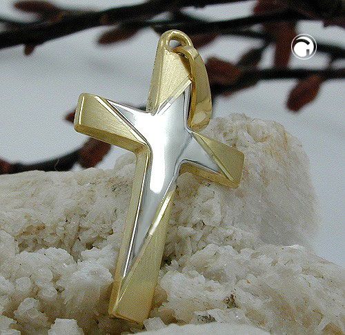 Gallay Anhänger, Kreuz bicolor,