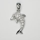 Anh�nger Delphin mit 30 Zirkonia